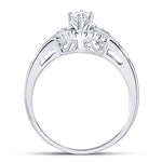 14kt White Gold Marquise Diamond Solitaire Bridal Wedding Engagement Ring 3/4 Cttw