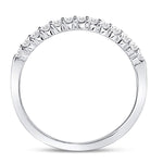 14kt White Gold Womens Round Diamond Machine-set Wedding Band Ring 1/4 Cttw