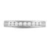 14kt White Gold Womens Round Channel-set Diamond Wedding Band 1/4 Cttw