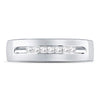 14kt White Gold Mens Princess Diamond Wedding Band Ring 1/4 Cttw