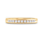 14kt Yellow Gold Womens Round Diamond Wedding Band 1/4 Cttw