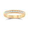 14kt Yellow Gold Womens Round Diamond Wedding Band 1/4 Cttw