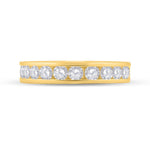 14kt Yellow Gold Womens Round Diamond Wedding Band 1 Cttw