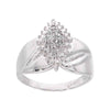 10kt White Gold Womens Round Diamond Cluster Ring 1/8 Cttw