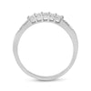 10kt White Gold Womens Princess Diamond Bridal Wedding Ring Band Set 1.00 Cttw