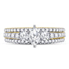 14kt Yellow Gold Marquise Diamond Bridal Wedding Ring Band Set 1 Cttw