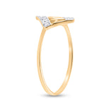 10kt Yellow Gold Womens Round Diamond Mom Mother Accent Ring 1/20 Cttw