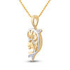 10kt Yellow Gold Womens Round Diamond Mom Dolphin Pendant .03 Cttw