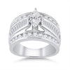 14kt White Gold Marquise Diamond Solitaire Bridal Wedding Engagement Ring 2 Cttw