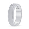 14kt White Gold Mens Round Diamond Single Row Wedding Band Ring 1/4 Cttw