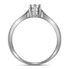 Sterling Silver Round Diamond Solitaire Bridal Wedding Engagement Ring 1/20 Cttw