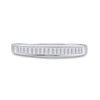 Sterling Silver Womens Baguette Diamond Wedding Band 1/4 Cttw