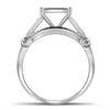 10kt White Gold Womens Round Diamond Elevated Square Cluster Ring 1/4 Cttw