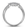 14kt White Gold Round Diamond 3-Stone Bridal Wedding Ring Band Set 1 Cttw