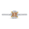 10kt Yellow Gold Round Brown Diamond Solitaire Bridal Wedding Engagement Ring 1/3 Cttw