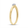 10kt Yellow Gold Round Diamond 3-stone Bridal Wedding Engagement Ring 1/20 Cttw