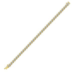 10kt Yellow Gold Womens Round Diamond Tennis Bracelet 4-3/4 Cttw