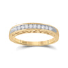 10kt Yellow Gold Womens Round Diamond I Love You Band 1/5 Cttw