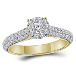 14kt Yellow Gold Round Diamond Solitaire Bridal Wedding Engagement Ring 1-1/2 Cttw