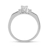 10kt White Gold Princess Diamond Bridal Wedding Ring Band Set 1/3 Cttw