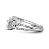 10kt White Gold Diamond Round Bridal Wedding Ring Band Set 1/4 Cttw