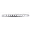 14kt White Gold Womens Round Diamond Wedding Single Row Band 1/6 Cttw Size 6