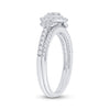 14kt White Gold Round Diamond Bridal Wedding Ring Band Set 1/2 Cttw