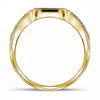 10kt Yellow Gold Round Diamond Bridal Wedding Ring Band Set 3/8 Cttw