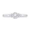 10kt White Gold Womens Round Diamond Solitaire Promise Ring 1/5 Cttw