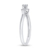 10kt White Gold Womens Round Diamond Solitaire Promise Ring 1/5 Cttw