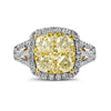 14kt White Gold Round Yellow Diamond Bridal Wedding Engagement Ring 2 Cttw