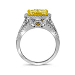 14kt White Gold Round Yellow Diamond Bridal Wedding Engagement Ring 2 Cttw