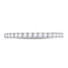 14kt White Gold Womens Round Pave-set Diamond Single Row Wedding Band 1/4 Cttw