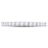 14kt White Gold Womens Round Diamond Wedding Anniversary Band 1/2 Cttw