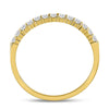 14kt Yellow Gold Womens Round Diamond Single Row Comfort Wedding Band 1/4 Cttw