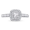 14kt White Gold Princess Diamond Solitaire Bridal Wedding Engagement Ring 1 Cttw