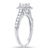 14kt White Gold Princess Diamond Solitaire Bridal Wedding Engagement Ring 1 Cttw