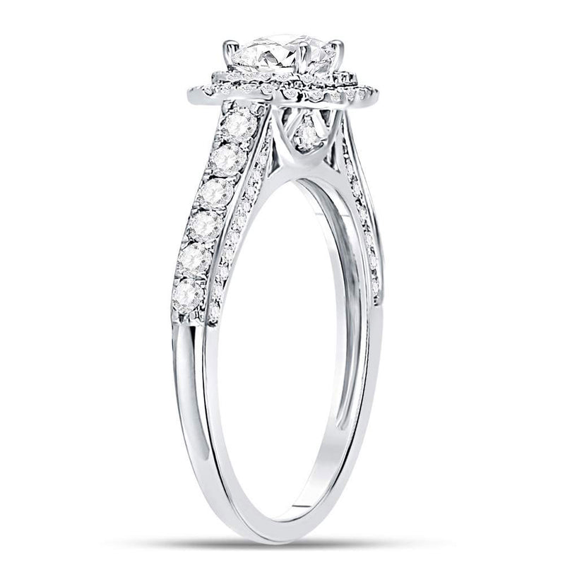 14kt White Gold Princess Diamond Solitaire Bridal Wedding Engagement Ring 1 Cttw