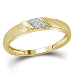 10kt Yellow Gold His Hers Round Diamond Solitaire Matching Wedding Set 1/5 Cttw