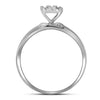 10kt White Gold His Hers Round Diamond Solitaire Matching Wedding Set 1/5 Cttw