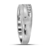 10kt White Gold Mens Round Diamond Wedding Band Ring 1 Cttw