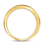 14kt Yellow Gold Womens Round Channel-set Diamond Wedding Band 1/6 Cttw