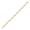 10kt Yellow Gold Womens Round Diamond Fashion Bracelet 1/2 Cttw