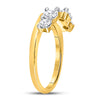 14kt Yellow Gold Womens Round Diamond Solitaire Enhancer Wedding Band 3/4 Cttw