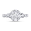 10kt White Gold Round Diamond Solitaire Bridal Wedding Engagement Ring 3/8 Cttw