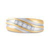 10kt Yellow Gold Mens Round Diamond Wedding Band Ring 1/4 Cttw