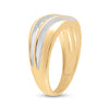 10kt Yellow Gold Mens Round Diamond Wedding Band Ring 1/4 Cttw